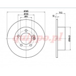 Tarcza hamulcowa tylna DF2816S